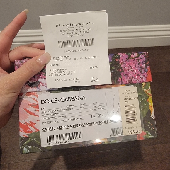 DOLCE&GABBANA FLORAL SLINGBACK HEELS (FLORAL PRINT) - Picture 10 of 10